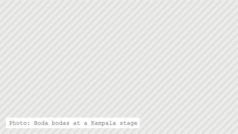 Boda bodas at a Kampala stage