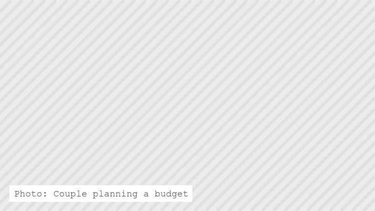 Couple planning a budget